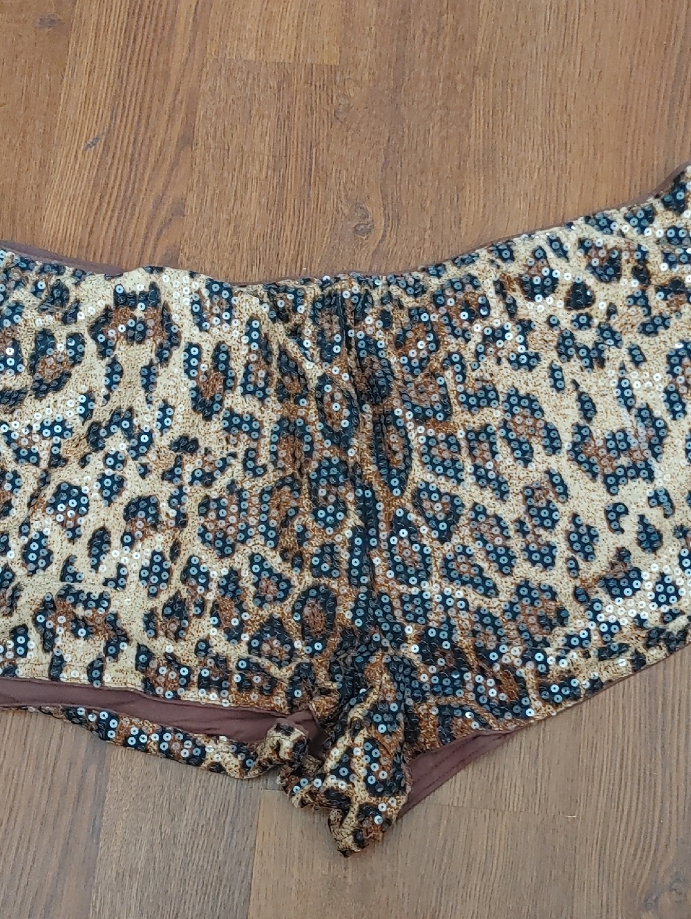 SHEIN Curve Leopard Sequin Shorts Sz 4X